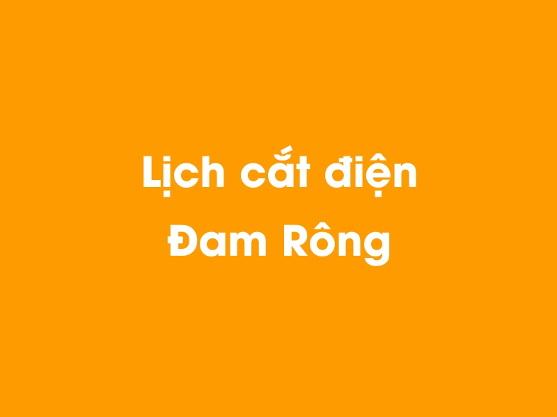 Lịch cúp điện Đam Rông hôm nay 23/12/2024