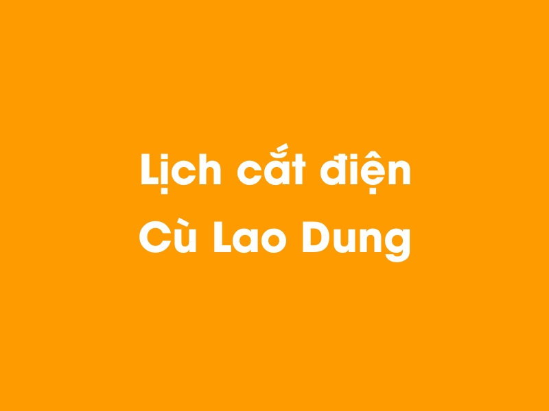 Lịch cúp điện Cù Lao Dung hôm nay 23/12/2024